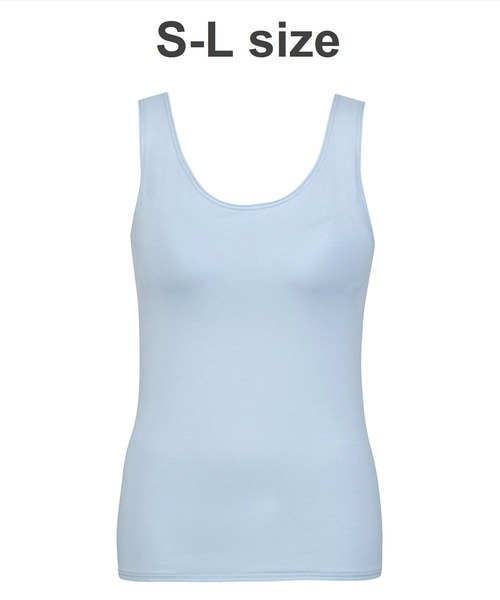 WING(ウイング)の「「シンクロブラトップ」カップ付きノースリーブ(インナーウェア/肌着・レディース・チャコールグレー/ダークブラウン/ライトブラウン/ライトブルー/ピンク/クリーム/バイオレット/ブラック/サーモンピンク/パープル/ブラウン・M/L/S)」の8枚目の写真