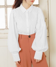 夢展望（ユメテンボウ）の「刺繍入りボリュームスリーブブラウス（シャツ/ブラウス）」