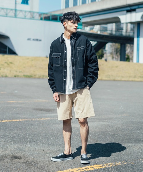 Ressaca(レサーカ)の「ストレッチツイルショートシェフパンツ(その他パンツ・メンズ・ブルー/ネイビー/カーキ/ブラック/グレイッシュブルー/オフホワイト/ミント/ワンウォッシュ/ベージュ/ブラウン・S/M/L/XL)」の19枚目の写真