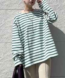 CIAOPANIC | 【ユニセックスで着用可能!!】バスクボーダーロングスリーブTシャツ(Tシャツ/カットソー)