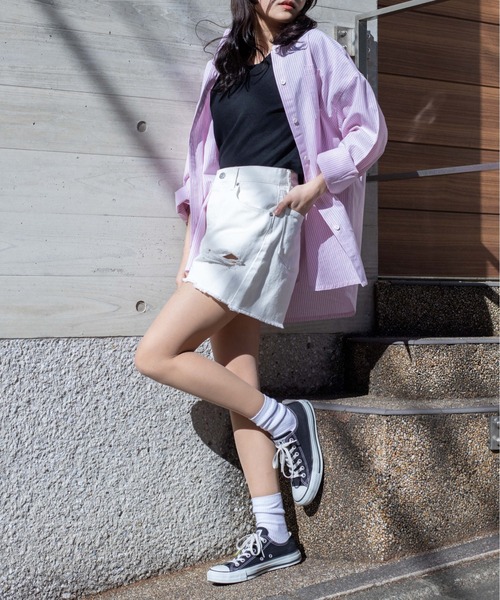 WEGO（ウィゴー）の「WEGO/ダメージショートパンツ（デニムパンツ・レディース・ホワイト/ブラック/インディゴブルー/ナチュラル/コバルトブルー/ブラック系その他/その他1/その他2/その他3/ライトインディゴブルー/ケリー/その他6/その他7・SMALL/MEDIUM/LARGE/X-SMALL）」の22枚目の写真