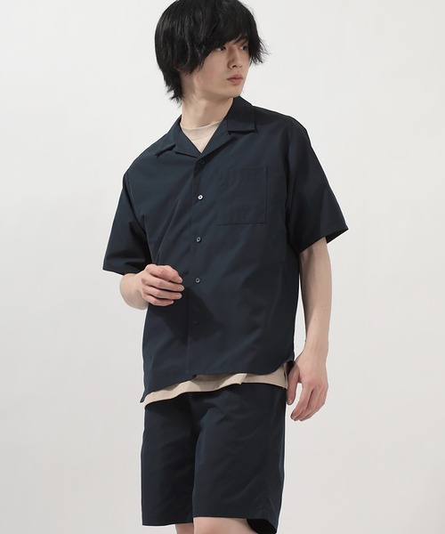 SlashDate(スラッシュデイト)の「【セットアップ】半袖オープンカラーシャツ+イージーショーツ+サブバッグ/3点セット(シャツ/ブラウス・メンズ・ブラック/ネイビー/グレー/カーキ・M/L/XL)」の19枚目の写真