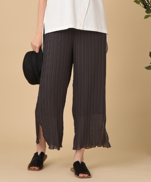 プリーツジョーゼットパンツ