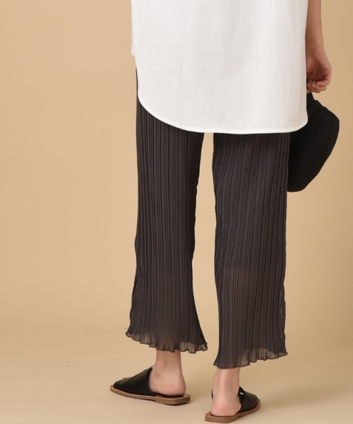 INTERPLANET（インタープラネット）の「プリーツジョーゼットパンツ（その他パンツ・レディース・チャコールグレー/ブルー/モカ・FREE）」の13枚目の写真