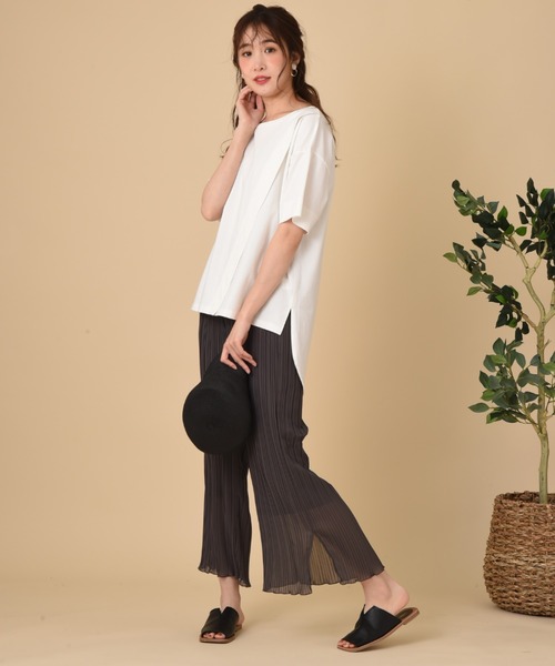 INTERPLANET（インタープラネット）の「プリーツジョーゼットパンツ（その他パンツ・レディース・チャコールグレー/ブルー/モカ・FREE）」の15枚目の写真