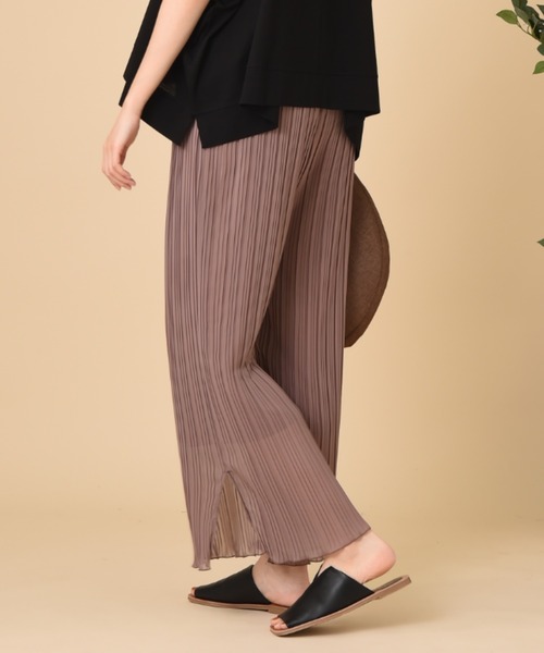 INTERPLANET（インタープラネット）の「プリーツジョーゼットパンツ（その他パンツ・レディース・チャコールグレー/ブルー/モカ・FREE）」の7枚目の写真