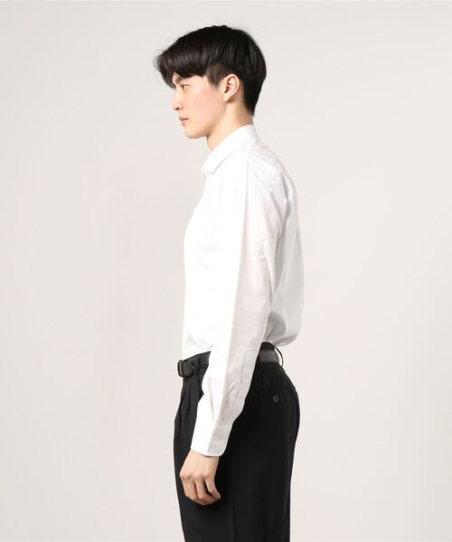 NANO universe（ナノユニバース）の「：ツイルセミワイドシャツ（ビジネスシャツ・メンズ・ホワイト/サックスブルー・S/L/M）」の3枚目の写真