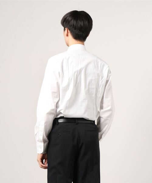 NANO universe（ナノユニバース）の「：ツイルセミワイドシャツ（ビジネスシャツ・メンズ・ホワイト/サックスブルー・S/L/M）」の4枚目の写真