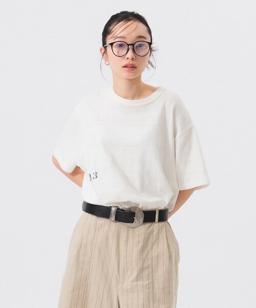 BEAMS BOY（ビームスボーイ）の「【別注】WAREHOUSE & CO. / ステンシル13 Tシャツ（Tシャツ/カットソー・レディース・ホワイト/グレー/ネイビー・SMALL/X-LARGE）」の5枚目の写真