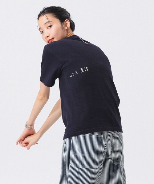 BEAMS BOY（ビームスボーイ）の「【別注】WAREHOUSE & CO. / ステンシル13 Tシャツ（Tシャツ/カットソー・レディース・ホワイト/グレー/ネイビー・SMALL/X-LARGE）」の21枚目の写真