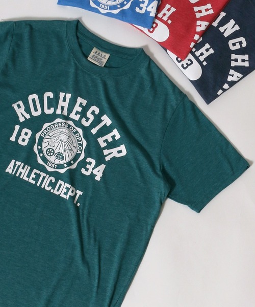 MARUKAWA（マルカワ）の「カレッジロゴ プリント 半袖Ｔシャツ（Tシャツ/カットソー・メンズ・ホワイト系その他/ブルー系その他/杢グレー/レッド系その他/ブルー系その他2/グリーン系その他/レッド系その他2/ブルー系その他3・M/L/LL）」の4枚目の写真