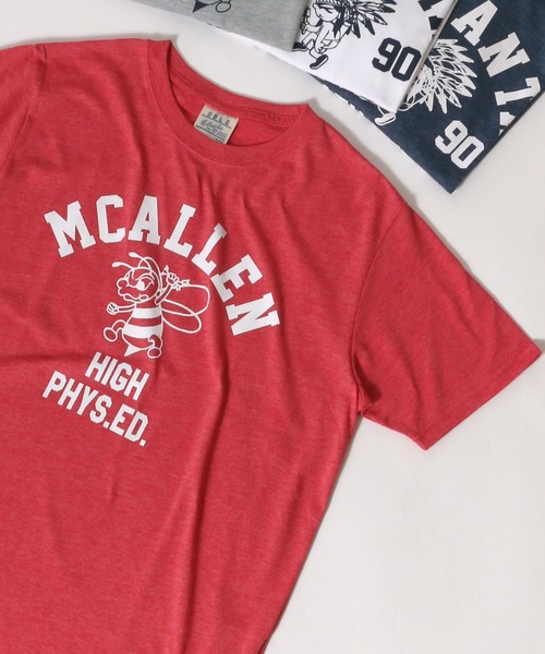 MARUKAWA（マルカワ）の「カレッジロゴ プリント 半袖Ｔシャツ（Tシャツ/カットソー・メンズ・ホワイト系その他/ブルー系その他/杢グレー/レッド系その他/ブルー系その他2/グリーン系その他/レッド系その他2/ブルー系その他3・M/L/LL）」の7枚目の写真