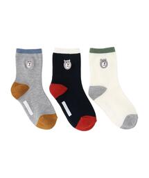 コーエンベアワンポイント刺繍ソックス