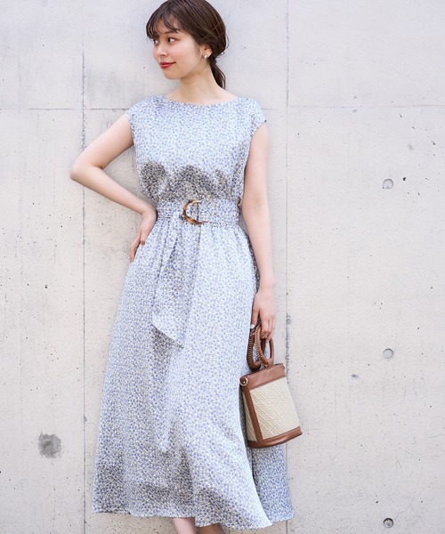 セール Web限定カラー有り べっ甲dかん太ベルト涼しげワンピース ワンピース Natural Couture ナチュラルクチュール のファッション通販 Zozotown