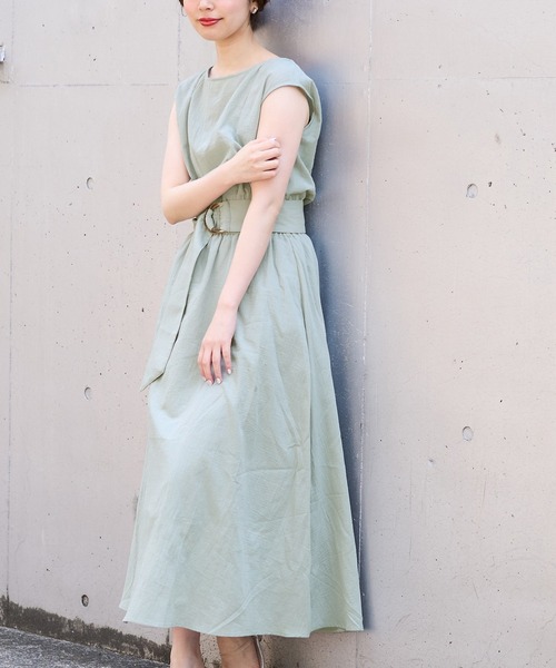 セール Web限定カラー有り べっ甲dかん太ベルト涼しげワンピース ワンピース Natural Couture ナチュラルクチュール のファッション通販 Zozotown