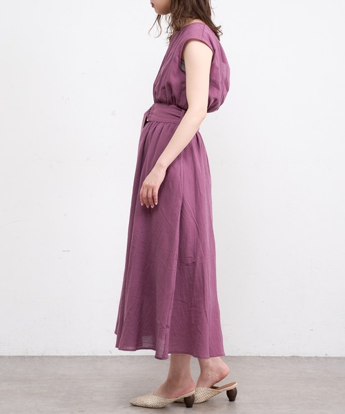 natural couture（ナチュラルクチュール）の「【WEB限定カラー有り】べっ甲Dかん太ベルト涼しげワンピース（ワンピース・レディース・ブラック/ベージュ/パープル/ミント/その他1/その他2/その他3/その他4・FREE）」の21枚目の写真