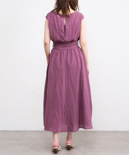 natural couture（ナチュラルクチュール）の「【WEB限定カラー有り】べっ甲Dかん太ベルト涼しげワンピース（ワンピース・レディース・ブラック/ベージュ/パープル/ミント/その他1/その他2/その他3/その他4・FREE）」の22枚目の写真