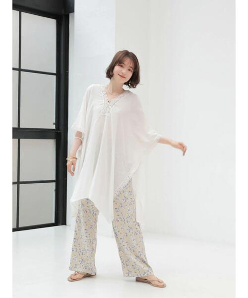 AMERICAN HOLIC（アメリカンホリック）の「ドロストとろみワイドパンツ　＊（その他パンツ・レディース・アイボリー/モカ/ラベンダー/その他14/ダークネイビー・M/L）」の9枚目の写真