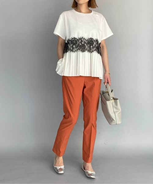 PICCIN(ピッチン)の「レース切替プリーツプルオーバー(Tシャツ/カットソー・レディース・ブラック/オフホワイト/ピンク・M/L)」の20枚目の写真