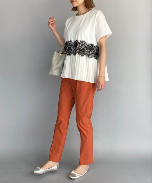 PICCIN(ピッチン)の「レース切替プリーツプルオーバー(Tシャツ/カットソー・レディース・ブラック/オフホワイト/ピンク・M/L)」の21枚目の写真