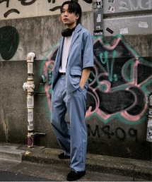 PUBLUX | 【PUBLUX/パブリュクス×ベルエポック】セットアップ ショートスリーブテーラードジャケット&センタープレスワイドスラックス(セットアップ)