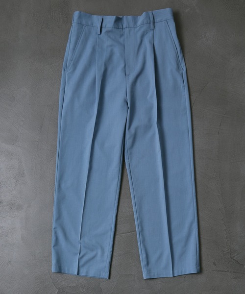 PUBLUX（パブリュクス）の「【PUBLUX/パブリュクス×ベルエポック】セットアップ ショートスリーブテーラードジャケット&センタープレスワイドスラックス（セットアップ・メンズ・ブラック/サックスブルー/ブラウン・SMALL/MEDIUM/LARGE）」の8枚目の写真