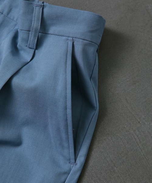 PUBLUX（パブリュクス）の「【PUBLUX/パブリュクス×ベルエポック】セットアップ ショートスリーブテーラードジャケット&センタープレスワイドスラックス（セットアップ・メンズ・ブラック/サックスブルー/ブラウン・SMALL/MEDIUM/LARGE）」の12枚目の写真