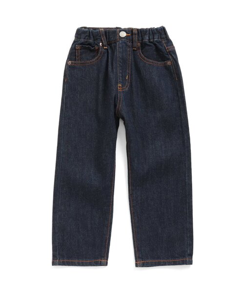 F.O.U（エフオーユー）の「ワイドストレートデニム 10分丈（デニムパンツ・キッズ・ネイビー/ブルー/キナリ・110/100/120/140/130）」の3枚目の写真