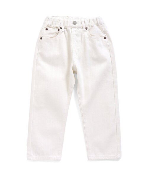 F.O.U（エフオーユー）の「ワイドストレートデニム 10分丈（デニムパンツ・キッズ・ネイビー/ブルー/キナリ・110/100/120/140/130）」の2枚目の写真