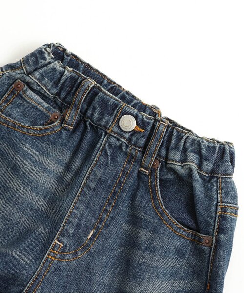 F.O.U（エフオーユー）の「ワイドストレートデニム 10分丈（デニムパンツ・キッズ・ネイビー/ブルー/キナリ・110/100/120/140/130）」の9枚目の写真