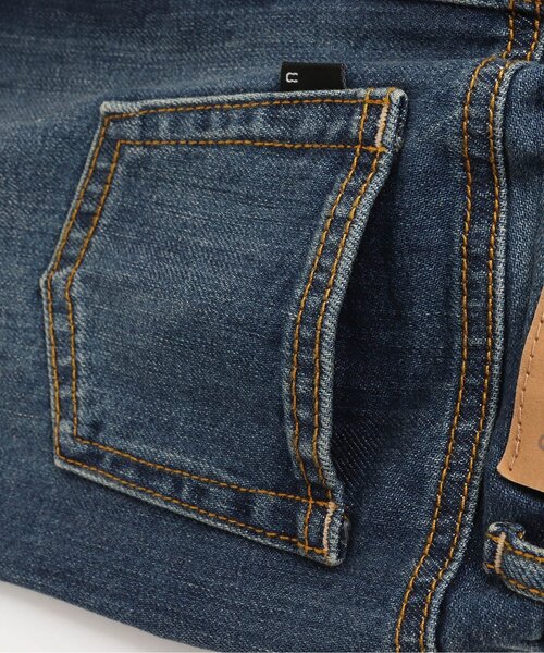 F.O.U（エフオーユー）の「ワイドストレートデニム 10分丈（デニムパンツ・キッズ・ネイビー/ブルー/キナリ・110/100/120/140/130）」の7枚目の写真