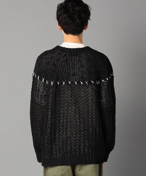 GLOSTER（グロスター）の「【unlume/アンルーム】MANON CARDIGAN 求心カーディガン（カーディガン/ボレロ・メンズ・ブラック・FREE）」の3枚目の写真