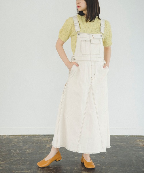 FREE'S MART（フリーズマート）の「ワークジャンパースカート（ジャンパースカート・レディース・キナリ/インディゴブルー・マルチサイズ）」の3枚目の写真