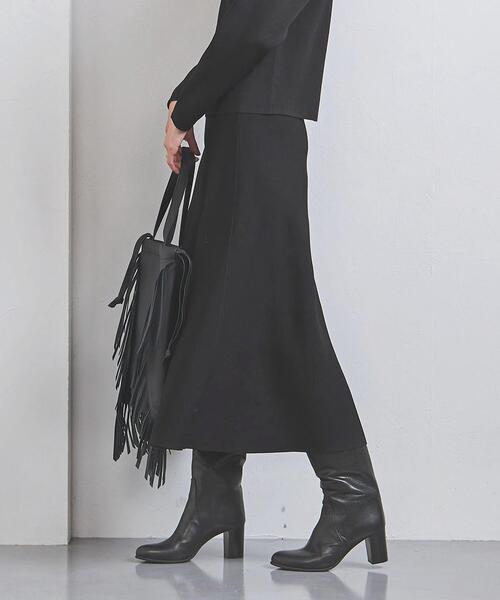 UNITED ARROWS（ユナイテッドアローズ）の「UBCMD RY/N フィット＆フレア スカート†（スカート・レディース・ライトグレー/ブラック/ロイヤルブルー・38/36）」の2枚目の写真