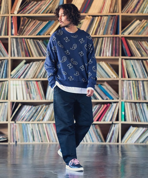MARBLES（マーブルズ）の「mn2347-PAISLEY DOUBLE JACQUARD KNIT ニット（ニット/セーター・メンズ・バーガンディー/ネイビー・S/XL/L/M）」の11枚目の写真