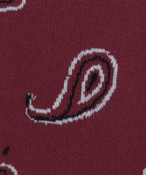 MARBLES（マーブルズ）の「mn2347-PAISLEY DOUBLE JACQUARD KNIT ニット（ニット/セーター・メンズ・バーガンディー/ネイビー・S/XL/L/M）」の17枚目の写真