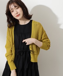 N.（N. Natural Beauty Basic） | 透かし柄シアーニットカーディガン(カーディガン/ボレロ)
