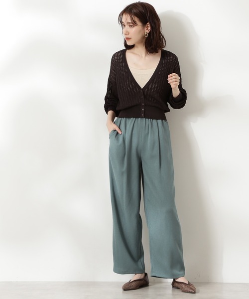 N.（N. Natural Beauty Basic）（エヌエヌナチュラルビューティーベーシック）の「透かし柄シアーニットカーディガン（カーディガン/ボレロ・レディース・グレー/ホワイト/イエロー/ホワイト系その他・MEDIUM）」の8枚目の写真