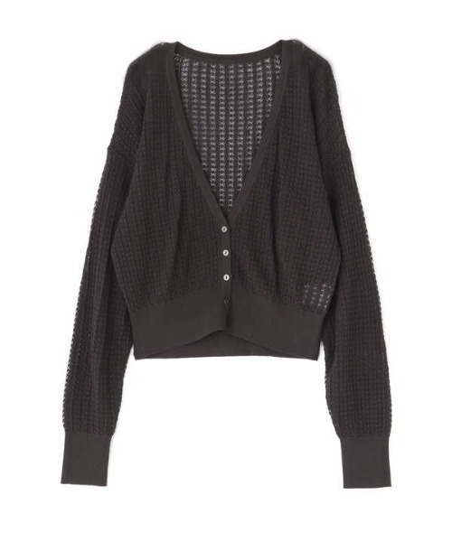 N.（N. Natural Beauty Basic）（エヌエヌナチュラルビューティーベーシック）の「透かし柄シアーニットカーディガン（カーディガン/ボレロ・レディース・グレー/ホワイト/イエロー/ホワイト系その他・MEDIUM）」の19枚目の写真