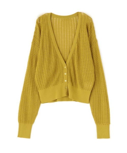 N.（N. Natural Beauty Basic）（エヌエヌナチュラルビューティーベーシック）の「透かし柄シアーニットカーディガン（カーディガン/ボレロ・レディース・グレー/ホワイト/イエロー/ホワイト系その他・MEDIUM）」の21枚目の写真