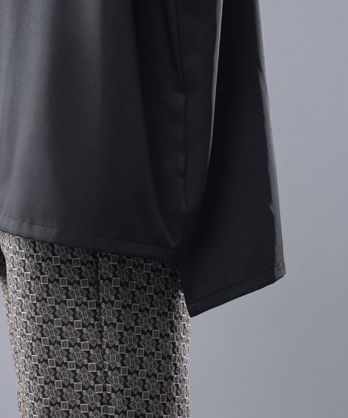 kutir（クティール）の「ルーズトロミアシメシャツ（シャツ/ブラウス・メンズ・ライトグリーン/スモークピンク/ブラック・LARGE/MEDIUM）」の10枚目の写真