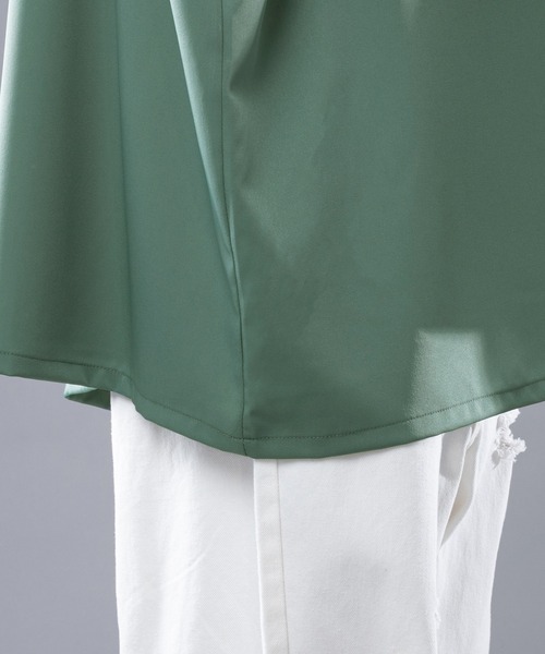 kutir（クティール）の「ルーズトロミアシメシャツ（シャツ/ブラウス・メンズ・ライトグリーン/スモークピンク/ブラック・LARGE/MEDIUM）」の17枚目の写真