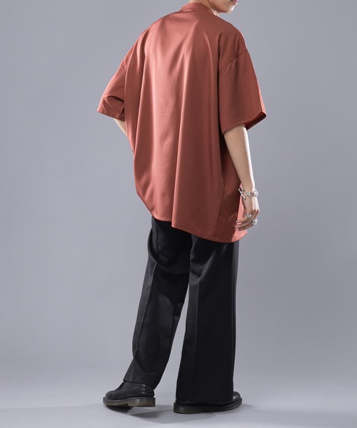 kutir（クティール）の「ルーズトロミアシメシャツ（シャツ/ブラウス・メンズ・ライトグリーン/スモークピンク/ブラック・LARGE/MEDIUM）」の21枚目の写真