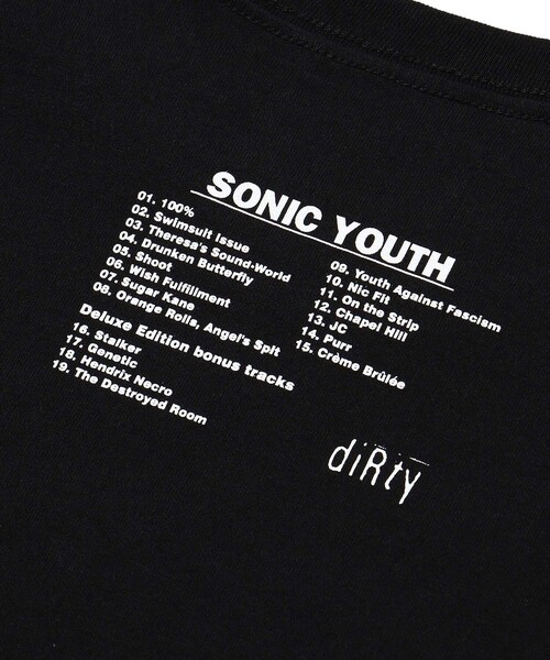 sonic youth（ソニックユース）の「別注 SONIC YOUTH TEE2「Dirty」/ソニックユース Tシャツ ダーティ2（Tシャツ/カットソー・メンズ・ホワイト/ブラック・MEDIUM/LARGE）」の9枚目の写真