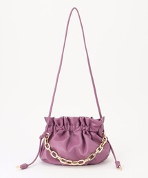 チェーン付ギャザーバッグ