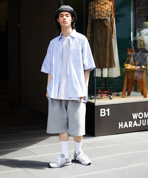 FREAK'S STORE（フリークスストア）の「HEAVY WEIGHT SWEAT SHORTS/ヘビーウェイト スウェット ショーツ/ワイド/イージーパンツ（その他パンツ・メンズ・グレー/ブラック/オフホワイト・MEDIUM/LARGE）」の13枚目の写真