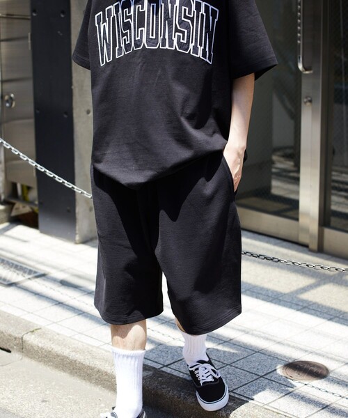 FREAK'S STORE（フリークスストア）の「HEAVY WEIGHT SWEAT SHORTS/ヘビーウェイト スウェット ショーツ/ワイド/イージーパンツ（その他パンツ・メンズ・グレー/ブラック/オフホワイト・MEDIUM/LARGE）」の20枚目の写真