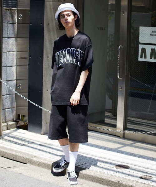 FREAK'S STORE（フリークスストア）の「HEAVY WEIGHT SWEAT SHORTS/ヘビーウェイト スウェット ショーツ/ワイド/イージーパンツ（その他パンツ・メンズ・グレー/ブラック/オフホワイト・MEDIUM/LARGE）」の17枚目の写真