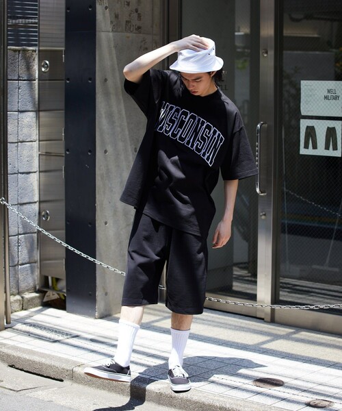 FREAK'S STORE（フリークスストア）の「HEAVY WEIGHT SWEAT SHORTS/ヘビーウェイト スウェット ショーツ/ワイド/イージーパンツ（その他パンツ・メンズ・グレー/ブラック/オフホワイト・MEDIUM/LARGE）」の7枚目の写真