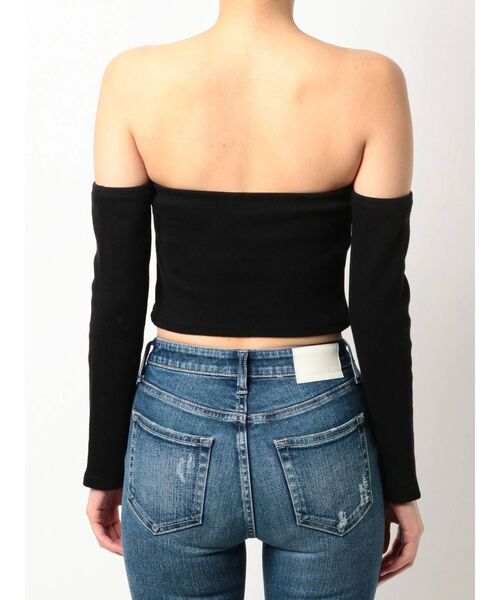 GYDA（ジェイダ）の「リブベアロンT（Tシャツ/カットソー・レディース・ブラック/オフホワイト・FREE）」の14枚目の写真